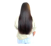 Extensions Cheveux Lisses NahaHair – Châtain #2, texture naturelle premium